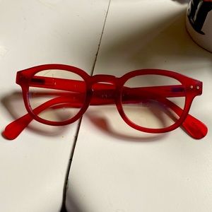 Red Izipizi blue light blocking glasses